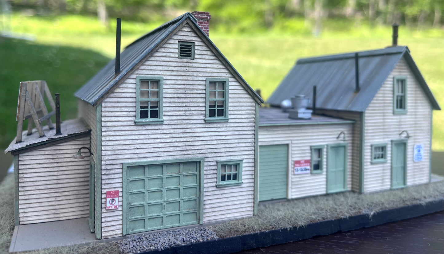HO Scale Laser Cut Model Building Kit - Thrift Shoppe, Bakery & Post Office