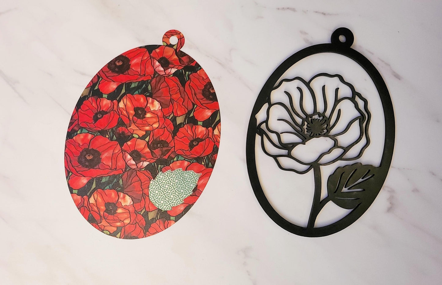 Poppy Flower Suncatcher SVG, Laser ready SVG file instant Digital download.