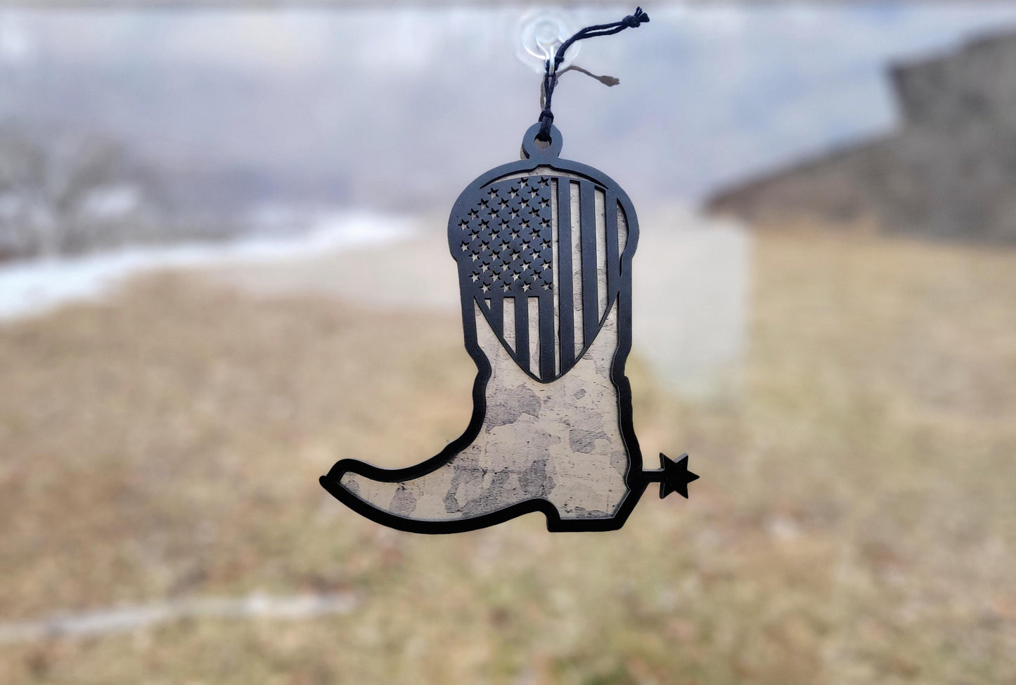 Western Boot Sun Catcher Bundle. Feather, Guitar pick flag. laser ready cut file, unlimited Commerical use SVG Instant digital download.