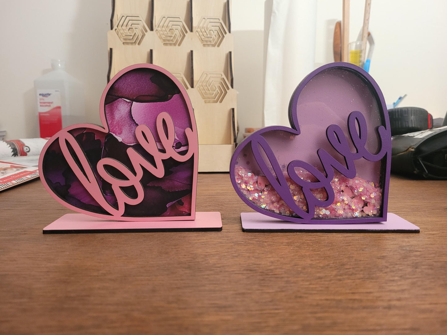 Love Heart Shaker, layered Shelf sitter. Laser Ready Valentine's day decor SVG Instant digital download.