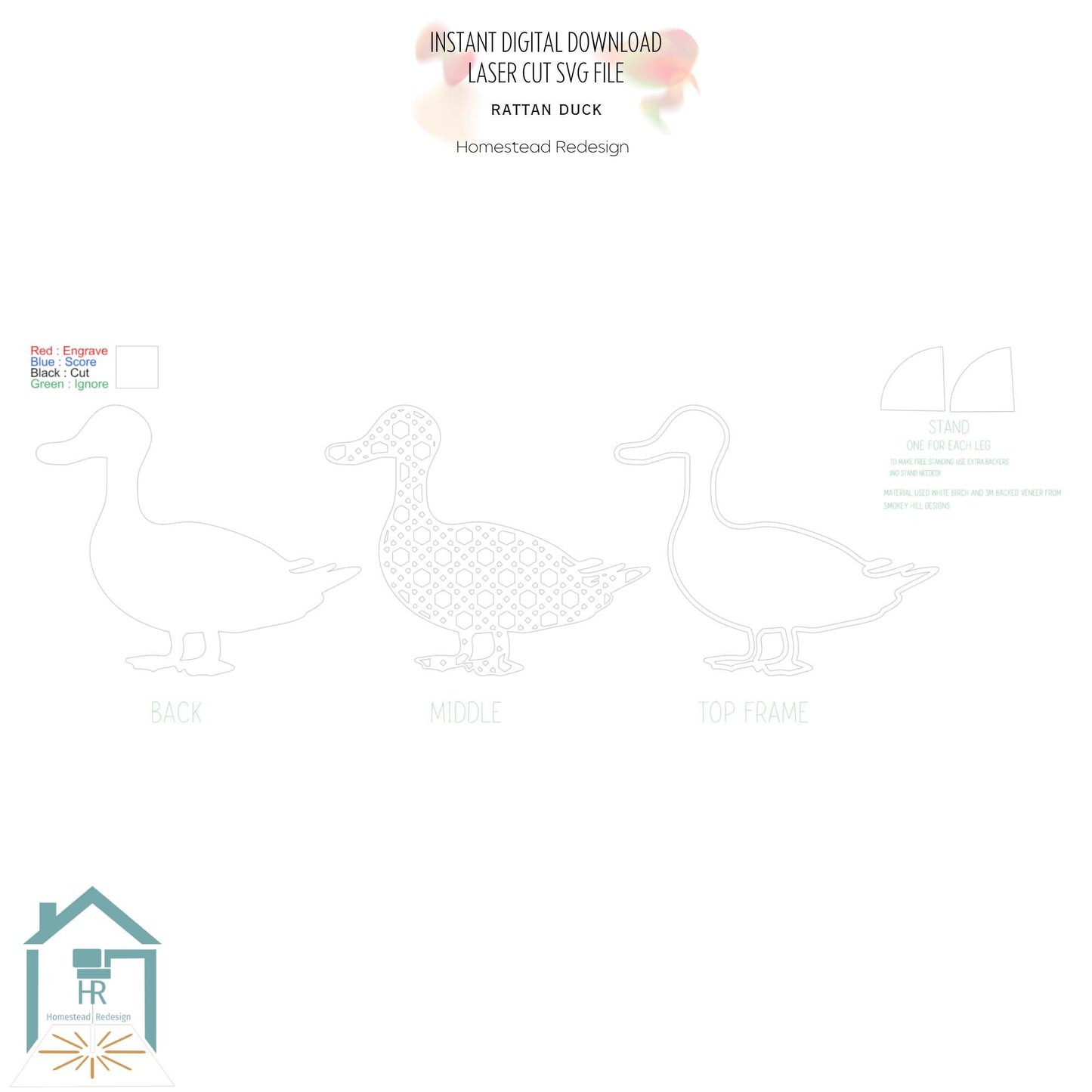 Rattan Easter Bunny and Duck SVG, laser ready, cut file, Instant digital download.