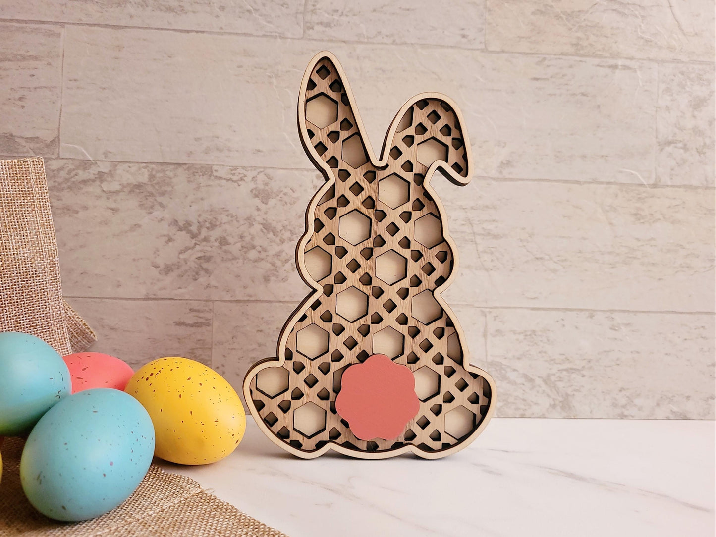 Rattan Easter Bunny and Duck SVG, laser ready, cut file, Instant digital download.