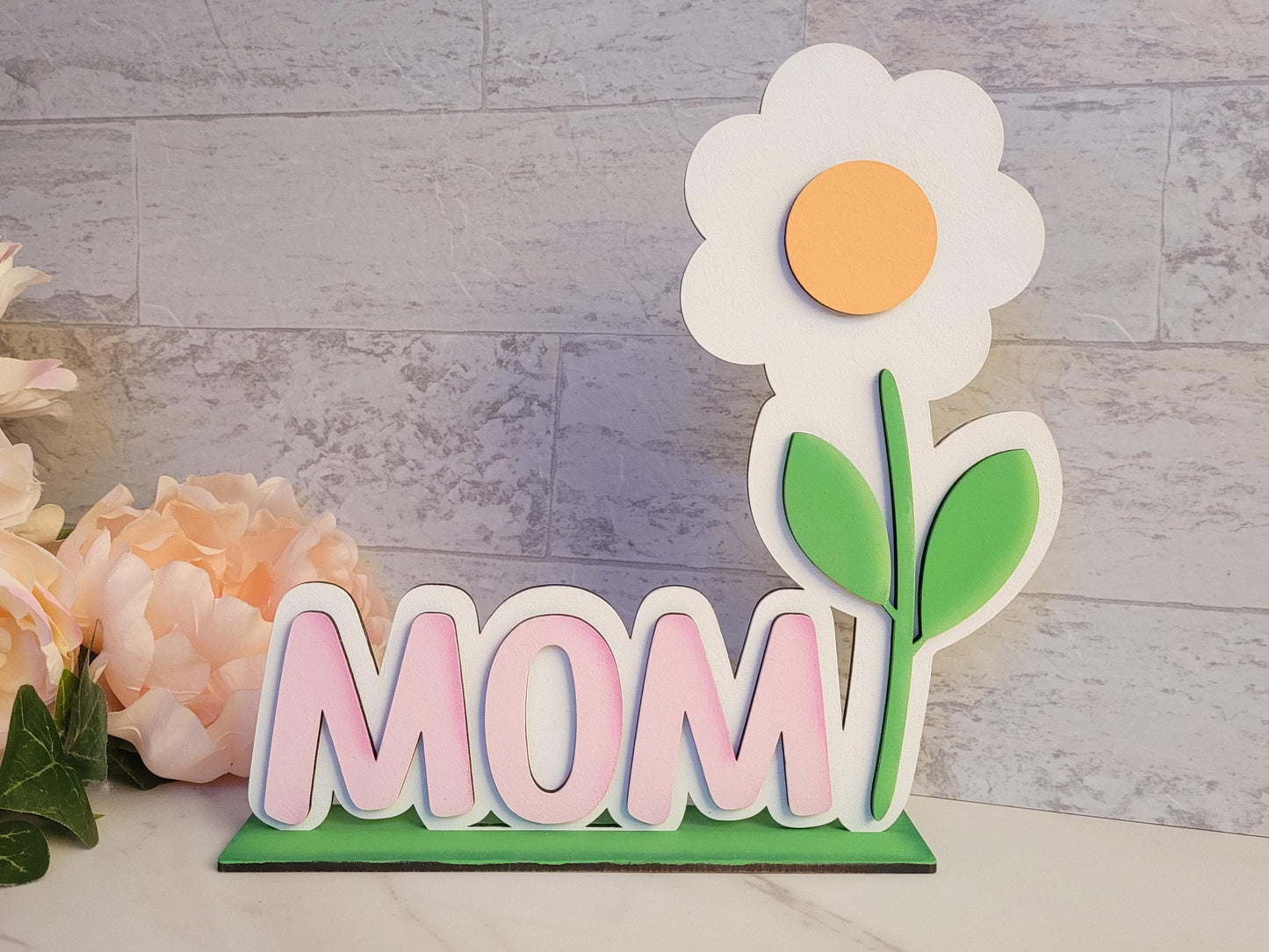 Mother's Day fingerprint flower sign, Gift for her Laser ready cut file, SVG Instant digital download, small business commercial use.