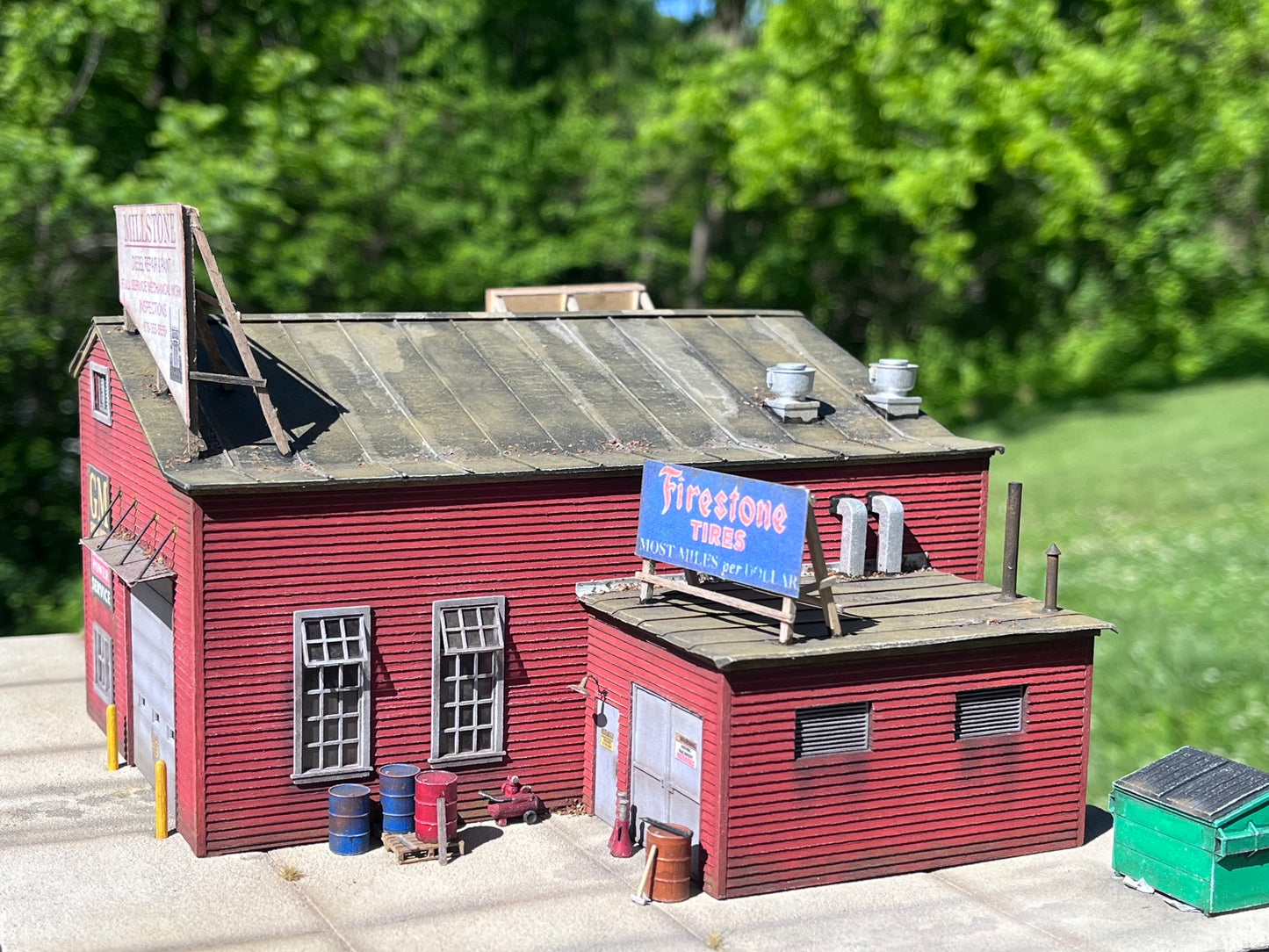 HO Scale Laser Cut Model Building Kit - Millstone Diesel Repair and Paint Shop