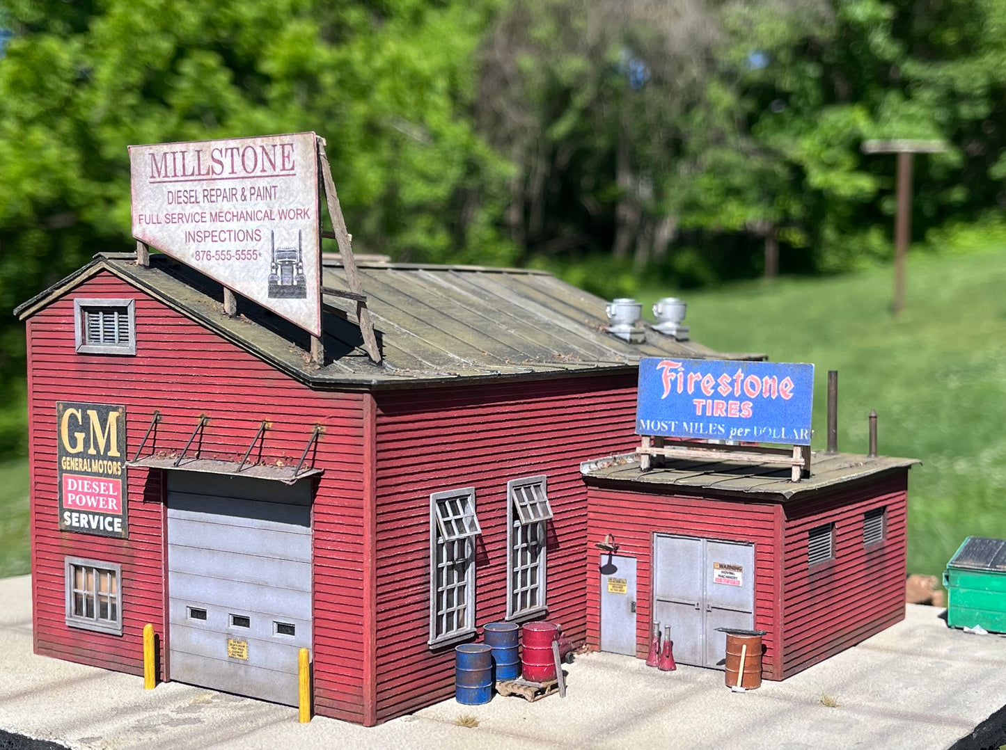 HO Scale Laser Cut Model Building Kit - Millstone Diesel Repair and Paint Shop