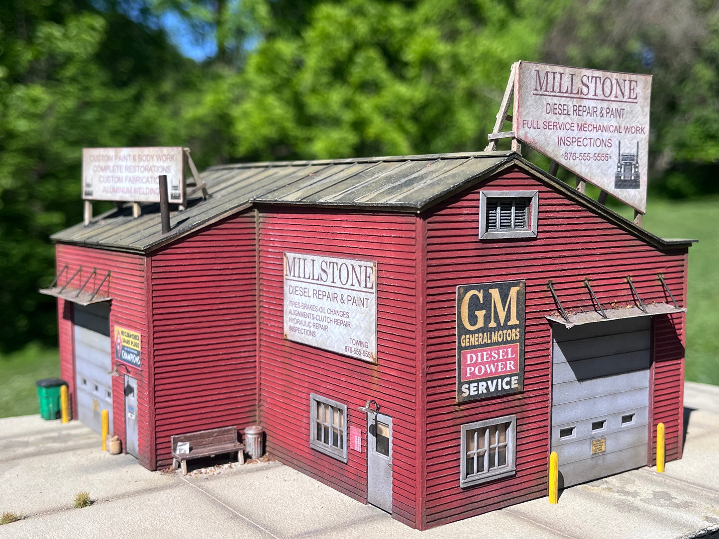 HO Scale Laser Cut Model Building Kit - Millstone Diesel Repair and Paint Shop