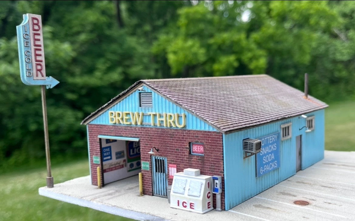 HO Scale Laser Cut Model Building Kit - Brew Thru