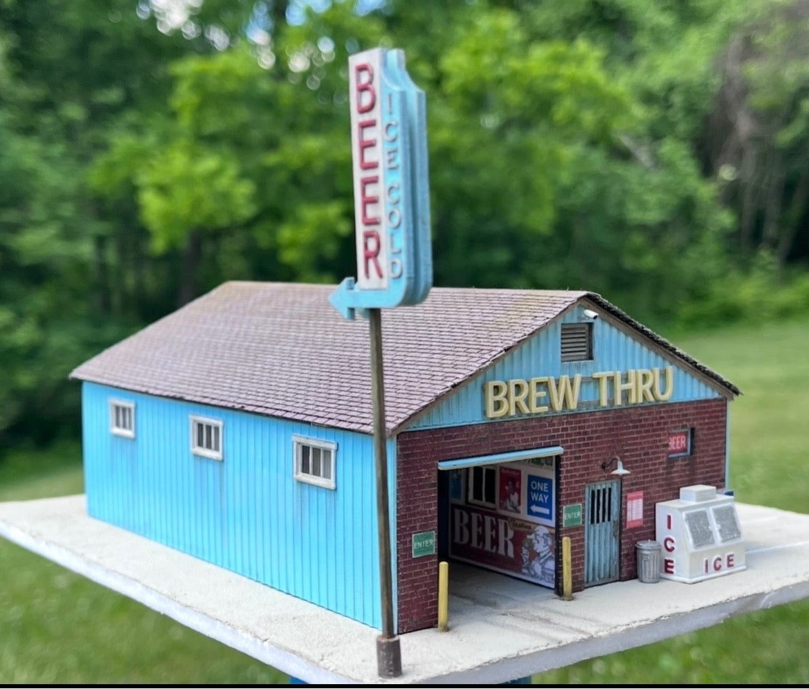HO Scale Laser Cut Model Building Kit - Brew Thru