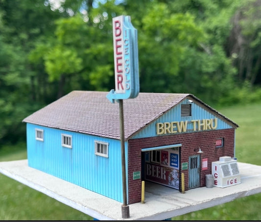 HO Scale Laser Cut Model Building Kit - Brew Thru