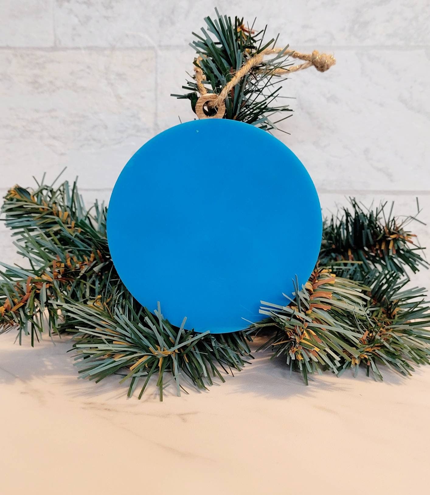 Peace on Earth laser cut Christmas ornament, World map and ocean layered ornament.