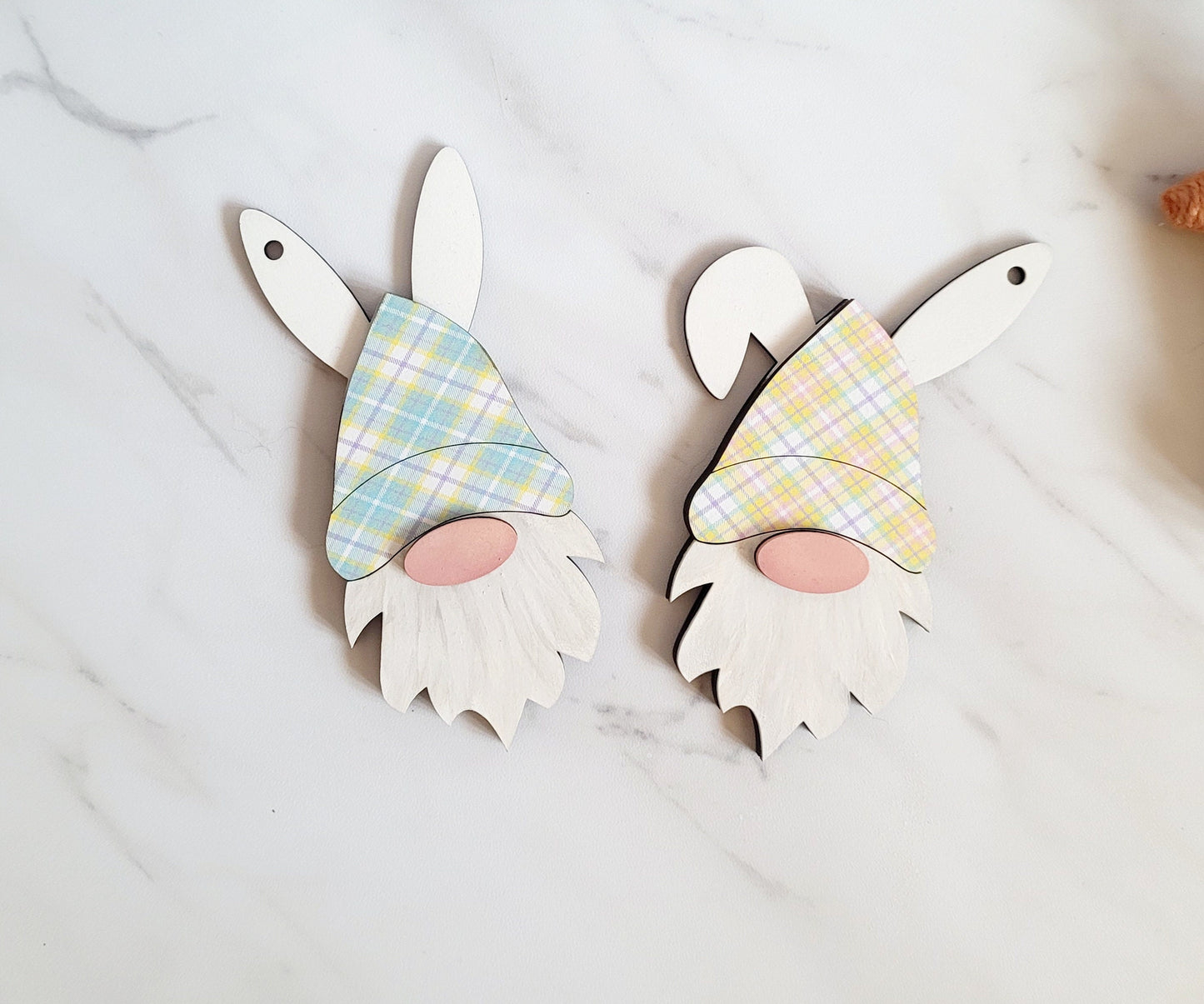 Bunny gnome Easter basket gift tag, Personalized and customizable hat.