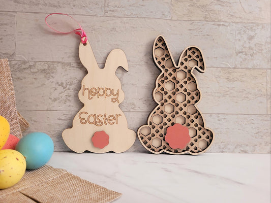 Rattan Easter Bunny SVG, laser ready, cut file, Instant digital download.