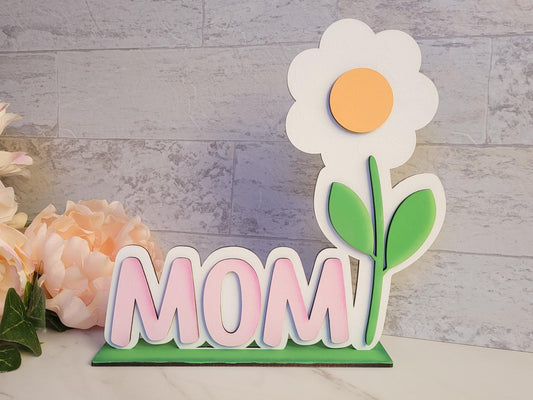 Mother's Day fingerprint flower sign, Gift for her Laser ready cut file, SVG Instant digital download, small business commercial use.