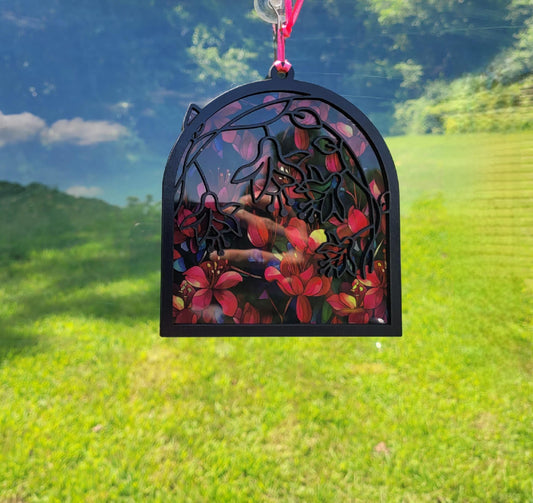 Fuchisa flower window suncatcher. Laser ready cut file, SVG Instant digital download