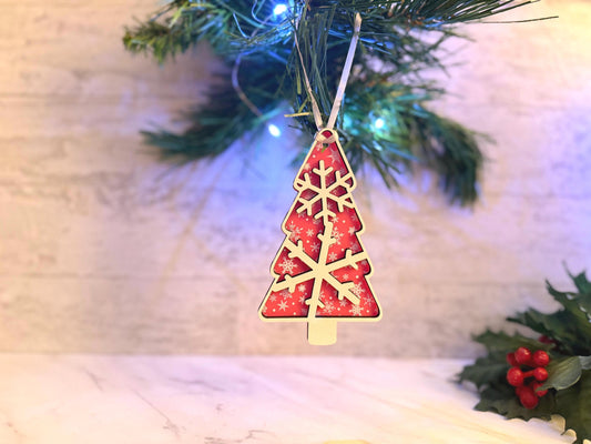 Snowflake tree ornament, Pink Christmas, one available, Product sample, one of a kind laser cut decor.