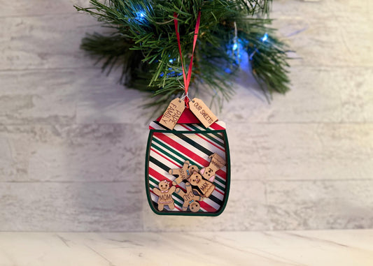 Gingerbread cookie jar Christmas tree ornament laser ready cut file, SVG Instant digital download. Unlimited small business commercial use.
