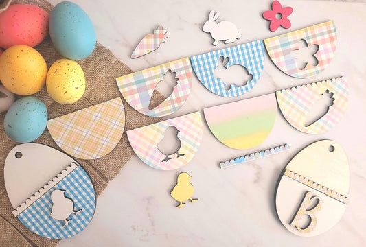 Layered Easter Egg cutout Tag set. Laser ready cut file, SVG Instant digital download, small business commercial use.