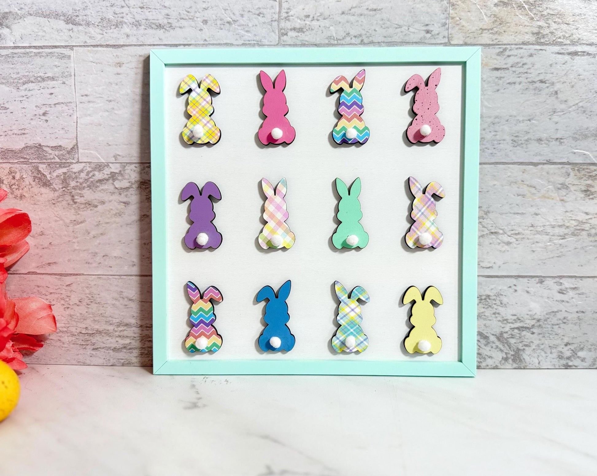 Bunny Scrap Buster Sign, Easter Decor SVG, Laser cut file, Digital Download