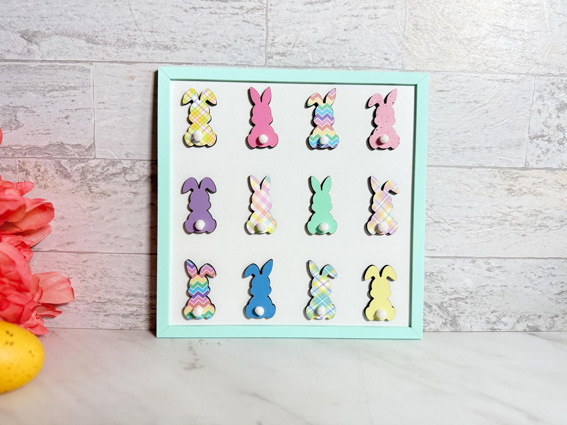 Bunny Scrap Buster Sign, Easter Decor SVG, Laser cut file, Digital Download