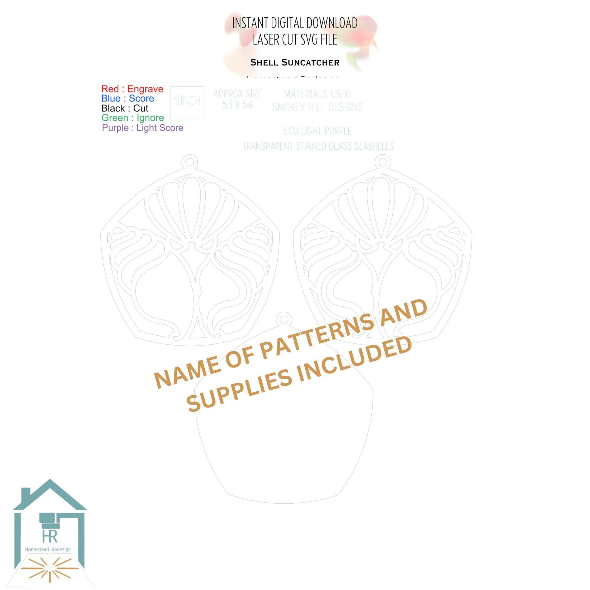 Sea shell Sun Catcher SVG, Coastal Beach Window Decor, Summer digital download Laser Cut file.