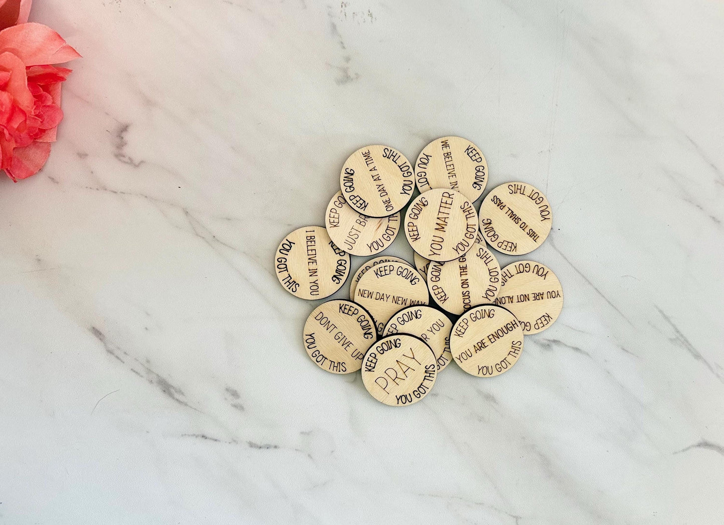 Sobriety affirmations tokens, Laser ready cut file, SVG Instant digital download.