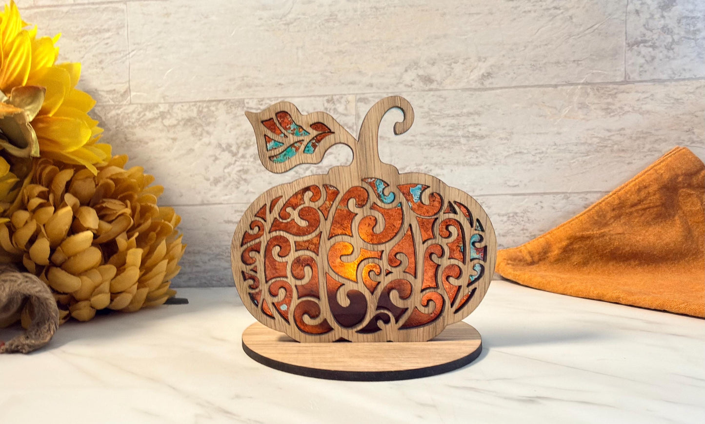 Fall Tea light holder set Laser Ready Cut file, SVG Instant digital download.