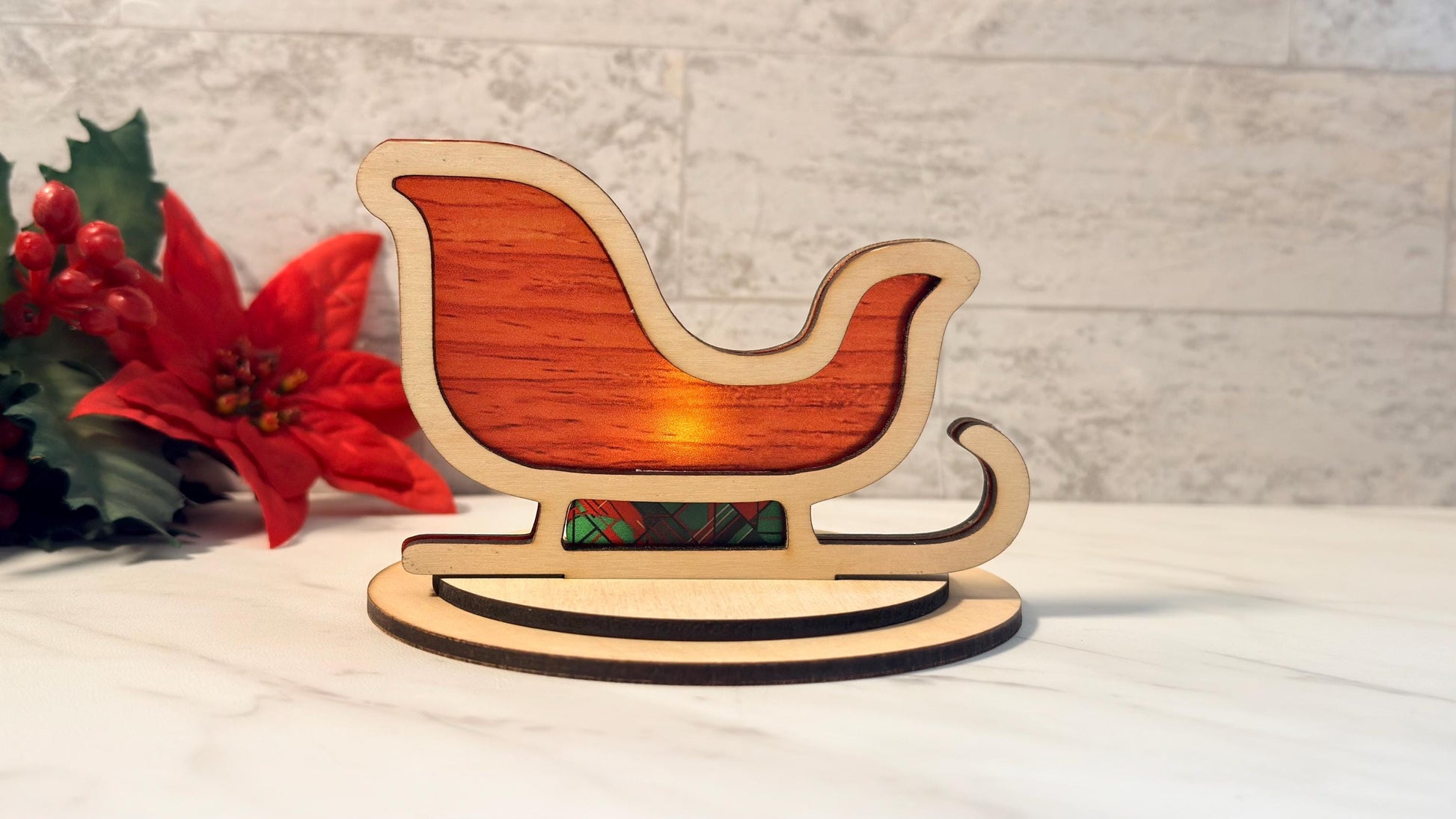 Christmas Tea light holder set Nativity, Sled, Present Laser Ready Cut file, SVG Instant digital download.